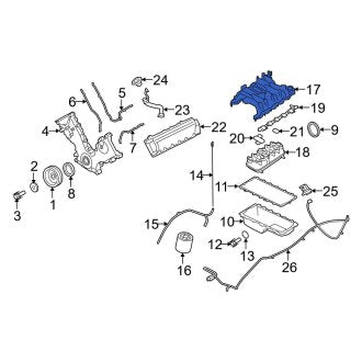 New OEM Upper Engine Intake Manifold Fits, 2008 Ford E-series - Part # 2C3Z9424BA