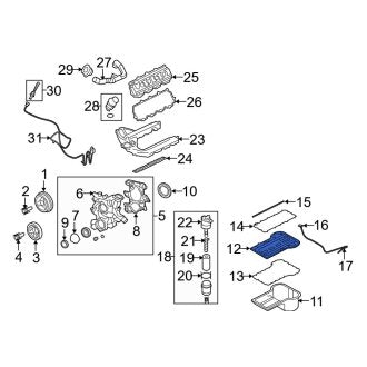 New OEM Upper Engine Oil Pan Fits, 2004-2010 Ford E-series - Part # 4C2Z6675BA