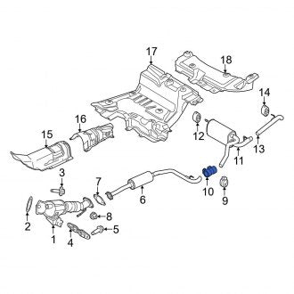 New OEM Rear Exhaust Muffler Clamp Fits, 2021-2024 Ford Bronco Sport - Part # EU2Z5A231B