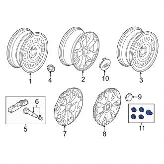 New OEM Wheel Lock Set Fits, 2014-2018 Ford Transit Connect - Part # ACPZ1A043A