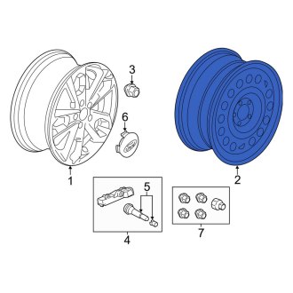 New OEM Wheel Fits, 2014-2018 Ford Transit Connect - Part # DT1Z1007G