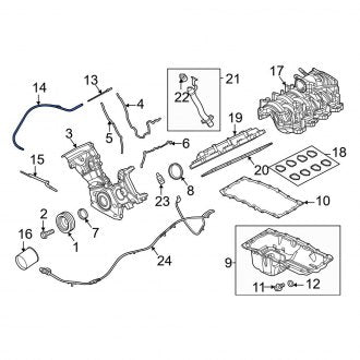 New OEM Upper Engine Oil Dipstick Tube Fits, 2017-2019 Ford E-series - Part # HC2Z6754B