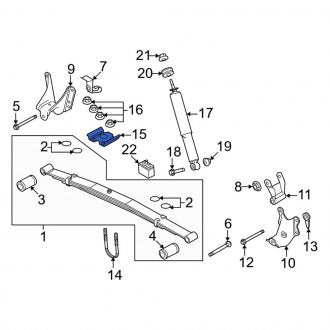 New OEM Rear Forward Leaf Spring Bracket Fits, 2015-2019, 2021-2024 Ford E-series - Part # 8C2Z5775BA