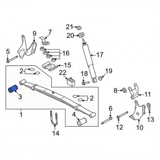 New OEM Rear Forward Leaf Spring Bushing Fits, 2015-2019, 2021-2024 Ford E-series - Part # 8C2Z5781B