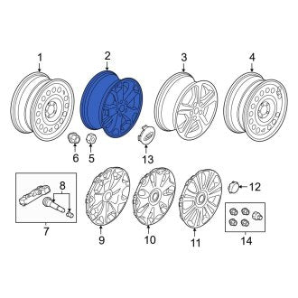 New OEM Wheel Fits, 2019-2023 Ford Transit Connect - Part # KT1Z1007A