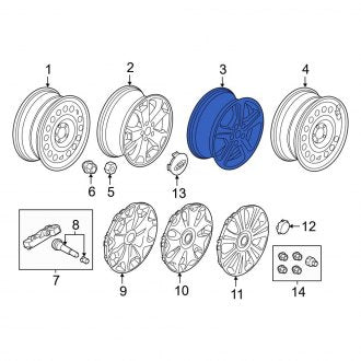 New OEM Wheel Fits, 2019-2023 Ford Transit Connect - Part # KT1Z1007B