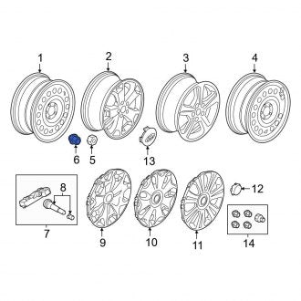 New OEM Wheel Lug Nut Fits, 2019-2021 Ford Transit Connect - Part # ACPZ1012F