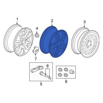 New OEM Wheel Fits, 2019-2023 Ford Transit Connect - Part # KT1Z1007C