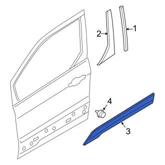 New OEM Rear Door Molding Fits, 2019-2023 Ford Transit Connect - Part # DT1Z15A201CB