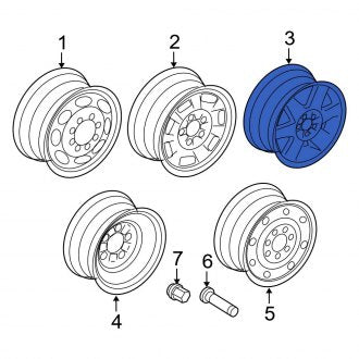 New OEM Wheel Fits, 2005-2007 Ford E-series - Part # F8UZ1015DA