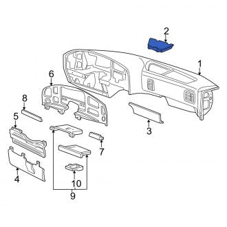 New OEM Upper Instrument Panel Trim Panel Fits, 1992-1996 Ford E-series - Part # F2UZ15043C54A