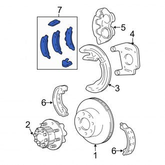 New OEM Rear Disc Brake Pad Set Fits, 2005-2007 Ford E-series - Part # XU2Z2V001AVA