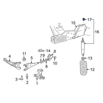 New OEM Upper Suspension Shock Absorber Mount Insulator Fits, 1992-1996 Ford E-series - Part # F1TZ18198C