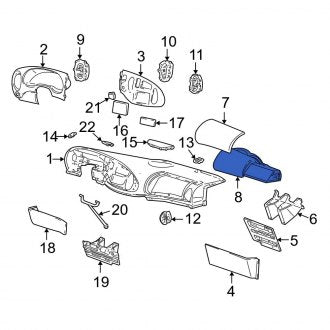 New OEM Upper Instrument Panel Air Bag Fits, 1997-1998 Ford E-series - Part # F7UZ15044A74AB