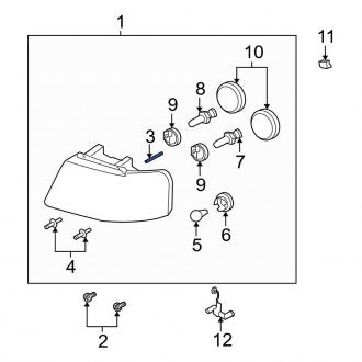 New OEM Upper Headlight Adjusting Screw Fits, 2003-2006 Ford Expedition - Part # YL8Z13032AA