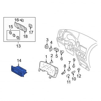 New OEM Upper HVAC Temperature Control Panel Fits, 2003-2006 Ford Expedition - Part # 2L1Z19D838BA