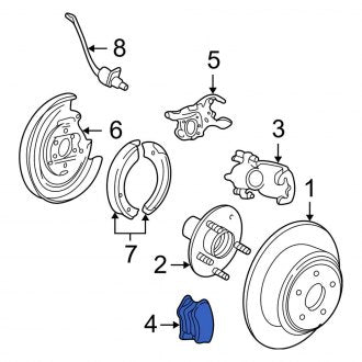 New OEM Rear Disc Brake Pad Set Fits, 2003-2006 Ford Expedition - Part # 3U2Z2V200AB