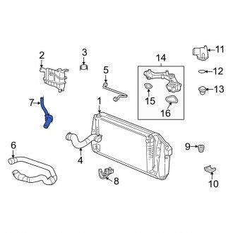 New OEM Lower Engine Coolant Overflow Hose Fits, 2007-2008 Ford Expedition - Part # JL1Z8075A