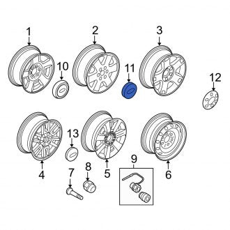 New OEM Wheel Cap Fits, 2007-2014 Ford Expedition - Part # 7L1Z1130H