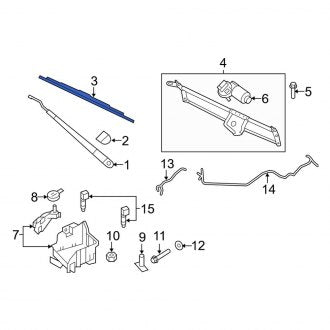 New OEM Windshield Wiper Blade Fits, 2008 Ford Expedition - Part # 8L1Z17528A