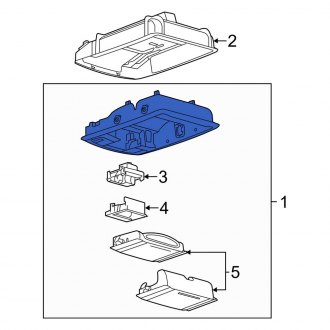 New OEM Upper Overhead Console Fits, 2007-2008 Ford Expedition - Part # 7L1Z78519A70CA