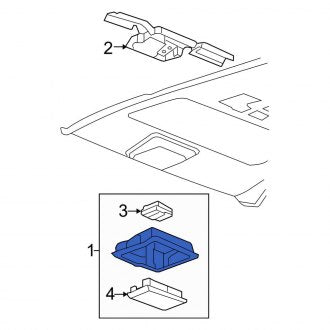 New OEM Upper Overhead Console Fits, 2007 Ford Expedition - Part # 7L1Z78519A70BC