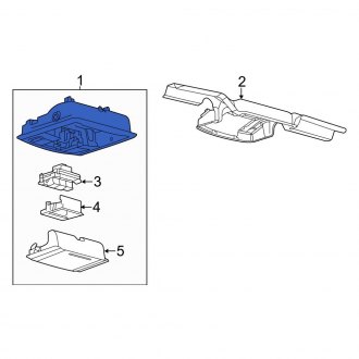 New OEM Upper Overhead Console Fits, 2015-2017 Ford Expedition - Part # FL1Z78519A70BA