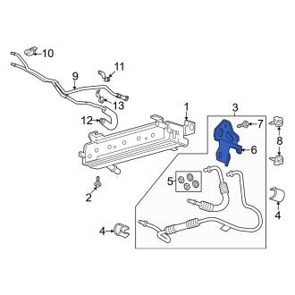 New OEM Upper Transmission Oil Cooler Line Bracket Fits, 2018-2024 Ford Expedition - Part # JL3Z7B147G