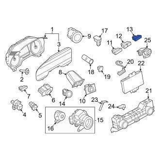 New OEM Window Defroster Switch Fits, 2022-2024 Ford Expedition - Part # NL1Z13D730JA