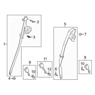 New OEM Upper Seat Belt Lap and Shoulder Belt Screw Fits, 2018-2024 Ford Expedition - Part # W719478S451