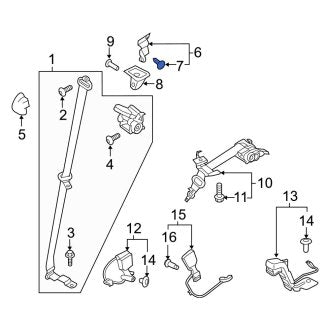 New OEM Upper Seat Belt Lap and Shoulder Belt Bolt Fits, 2018-2024 Ford Expedition - Part # W719707S451