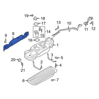 New OEM Upper Fuel Tank Shield Fits, 2018-2024 Ford Expedition - Part # JL1Z9B007A