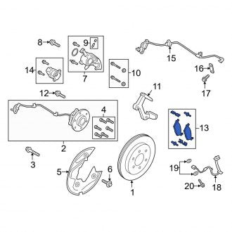 New OEM Rear Disc Brake Pad Set Fits, 2018-2024 Ford Expedition - Part # KL3Z2200C