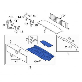 New OEM Rear Floor Storage Compartment Fits, 2018-2022 Ford Expedition - Part # JL1Z78310B16DQ