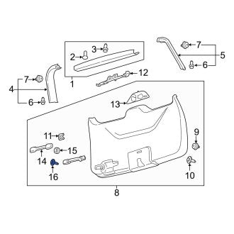 New OEM Rear Deck Lid Finish Panel Screw Fits, 2018-2024 Ford Expedition - Part # W710604S439