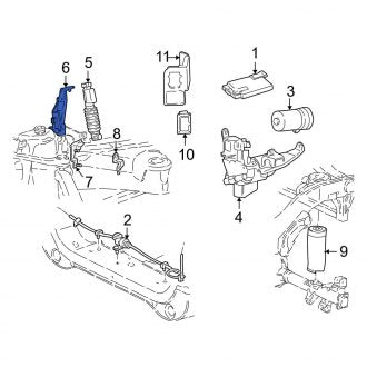 New OEM Upper Suspension Ride Height Sensor Bracket Fits, 1997-2002 Ford Expedition - Part # F75Z5C189BB