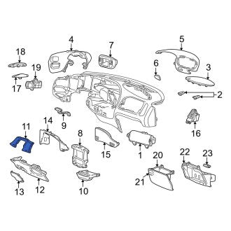 New OEM Upper Instrument Panel Knee Bolster Fits, 1997-1998 Ford Expedition - Part # F75Z1504459AAG