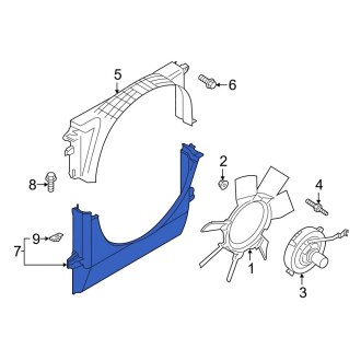 New OEM Lower Engine Cooling Fan Shroud Fits, 2019-2023 Ford Ranger - Part # KB3Z8146B