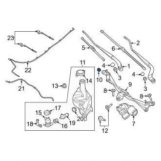 New OEM Windshield Wiper Linkage Nut Fits, 2021-2024 Ford Bronco - Part # W711059S442