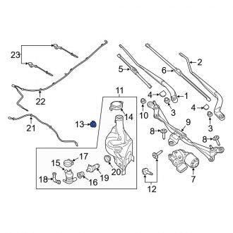 New OEM Washer Fluid Reservoir Nut Fits, 2019-2024 Ford Ranger - Part # W714729S442