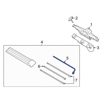 New OEM Wheel Lug Wrench Fits, 2019-2024 Ford Ranger - Part # EB3Z17032A