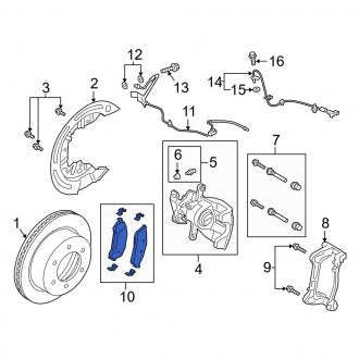 New OEM Rear Disc Brake Pad Set Fits, 2019-2023 Ford Ranger - Part # JB3Z2200D