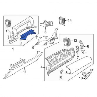 New OEM Upper Instrument Panel Trim Panel Fits, 2024 Ford Ranger - Part # N1WZ2604302CA