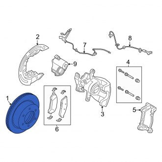 New OEM Rear Disc Brake Rotor Fits, 2019-2025 Ford Ranger - Part # KB3Z2C026A