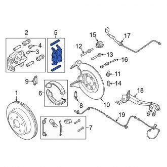 New OEM Rear Disc Brake Pad Set Fits, 2011 Ford Ranger - Part # BU2Z2V200C