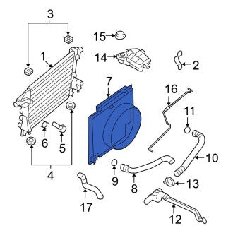 New OEM Lower Engine Cooling Fan Shroud Fits, 2008-2010 Ford F-250 - Part # 7C3Z8146A