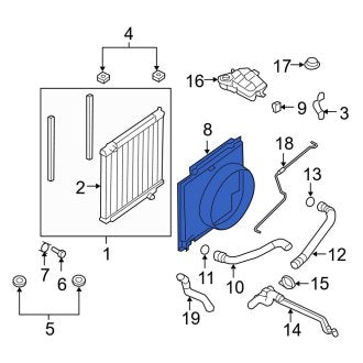 New OEM Lower Engine Cooling Fan Shroud Fits, 2010 Ford F-250 - Part # 7C3Z8146J