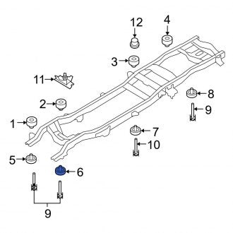 New OEM Lower Body Mount Cushion Fits, 2008-2022 Ford F-250 - Part # 7C3Z1000155GA