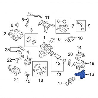 New OEM Upper Fuel Cooler Bracket Fits, 2008-2010 Ford F-250 - Part # 8C3Z6K864B