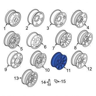 New OEM Wheel Fits, 2005-2007, 2011-2016 Ford F-250 - Part # 6C3Z1007C